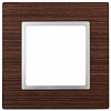 14-5301-10 Эл/ус ЭРА Рамка на 1 пост, дерево, Эра Elegance, венге+алюм