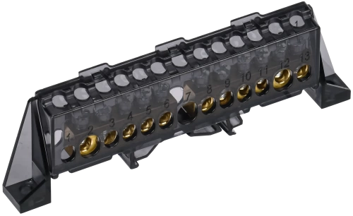 TEKFOR Шина N "ноль" в комб. изол. "Стойка" 8х12-5+6-Ч IEK