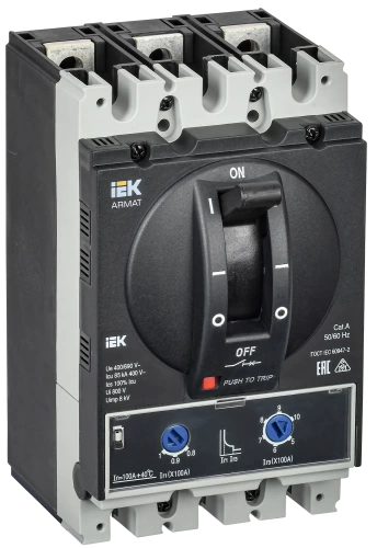 ARMAT Авт. выкл. лит. корпус 3P A 85кА 100А ТМ рег. IEK