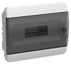 TEKFOR Корпус пласт. ЩРВ-П-12 IP41 черн. прозр. дверь IEK
