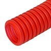 Труба гофрированная ПНД защитная для МПТ (пешель) красная д32/24,3 (25м/1375м уп/пал) Промрукав