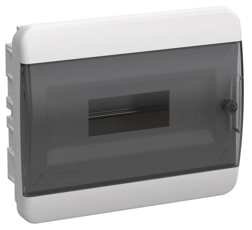 TEKFOR Корпус пласт. ЩРВ-П-12 IP41 черн. прозр. дверь IEK