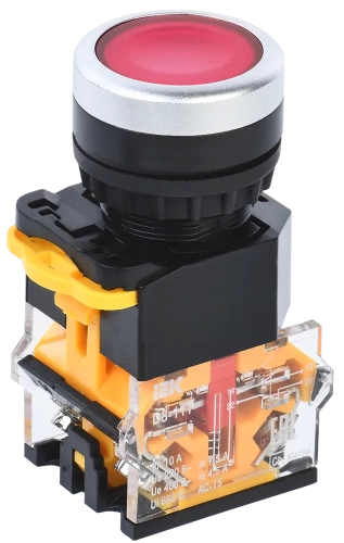 Кнопка D8-11T d=22мм 1з+1р с фиксацией красная IEK Кнопка D8-11T d=22мм 1з+1р с фиксацией красная IEK