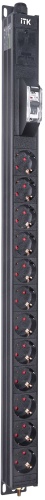 ITK BASE PDU PV0111 18U 1ф 16А 12SCHUKO 2,6м SCHUKO