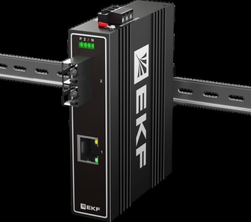 Медиаконвертер 10/100Base-TX в 100Base-X, разъем SC, двойное одномодовое оптоволокно, 1550нм TSX EKF