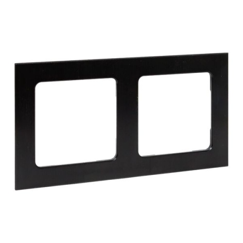 Стокгольм Рамка 2-местная металлическая черная EKF PROxima