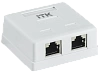 ITK Настенная инф. розетка RJ45 кат. 5E FTP 2-порт