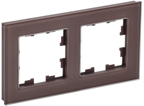 BRITE Рамка 2-мест. РУ-2-2-БрТБ стекло бр. IEK BRITE Рамка 2-мест. РУ-2-2-БрТБ стекло бр. IEK