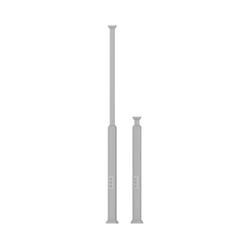 Телескопическая алюминиевая колонна, 1.5 - 3м, цвет темно-серебристый (упак. 1 шт)