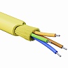 Кабель волоконно-оптический, распределительный, арамидные упрочняющие нити, для внутренней прокладки, нг(A)-HFLTx, 4 ОВ, категорияOS2 (G.652.D) плотный буфер, 0,4 кН, барабан 500 м