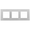 Рамка для розеток и выключателей ЭРА Elegance 14-5103-01 на 3 поста, стекло, Эра Elegance, белый+белый