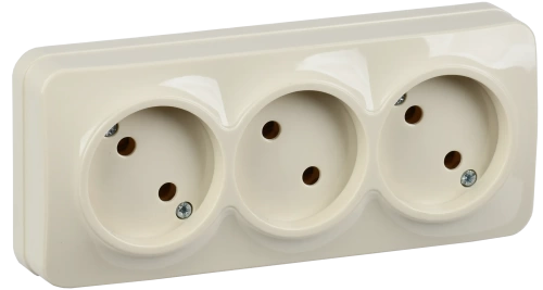 РС23-2-ХК Розет. 3-ая без з/к о/у 10А GLORY кремовый IEK РС23-2-ХК Розет. 3-ая без з/к о/у 10А GLORY кремовый IEK