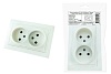 Розетка двойная 2П 10А 250В белая "Таймыр" (пром. упак., бакелит. основание) TDM