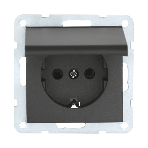 Розеткас з/к, шторками и крышкой (черный бархат) LK80