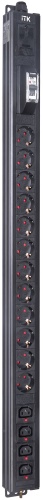 ITK BASE PDU PV1111 22U 1ф 16А 12SCHUKO 4C13 2,6м SCHUKO