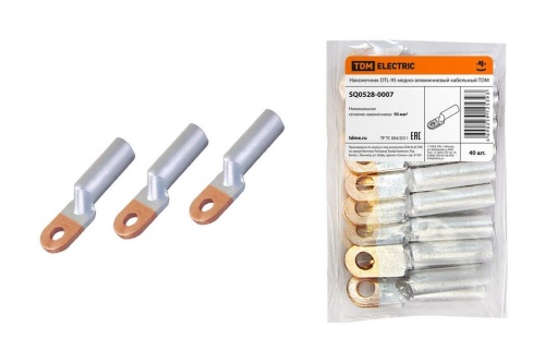 Наконечник DTL-95 медно-алюминиевый кабельный TDM Наконечник DTL-95 медно-алюминиевый кабельный TDM