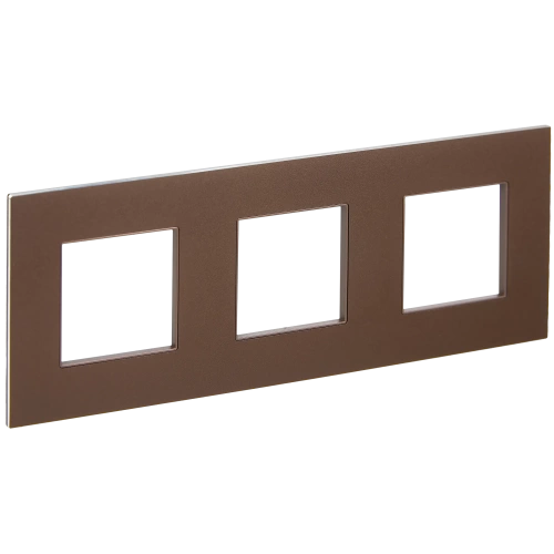 SKANDY Рамка 3-мест. SK-F33Br металл шоколад IEK