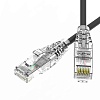 Патч-корд неэкранированный SLIM CAT6 U/UTP 4х2, 28 AWG, LSZH, чёрный, 0,5м