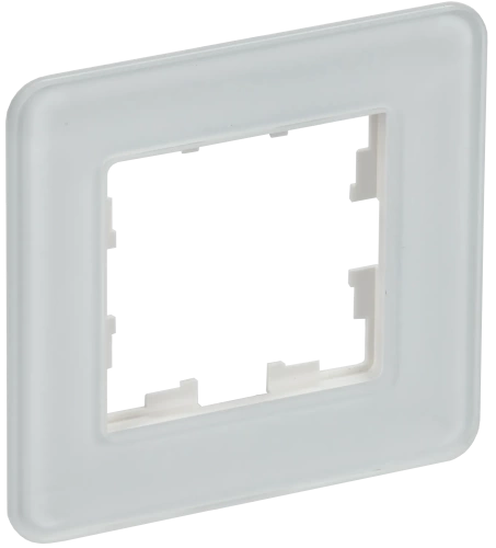 BRITE Рамка 1-мест. РУ-1-2-Бр стекло бел. RE IEK BRITE Рамка 1-мест. РУ-1-2-Бр стекло бел. RE IEK