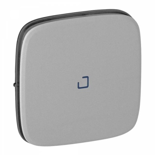 Valena ALLURE.Выключатель 10АХ 250В с индикацией, с лицевой панелью.Безвинтовые зажимы.Алюминий