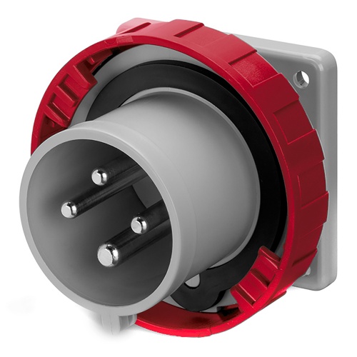 Вилка панельная прямая IP67 32А 3P+E 400В (упак. 10 шт)