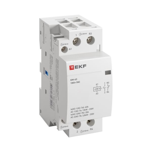 Контактор модульный КМ 63А NО+NC (2 мод.) EKF PROxima