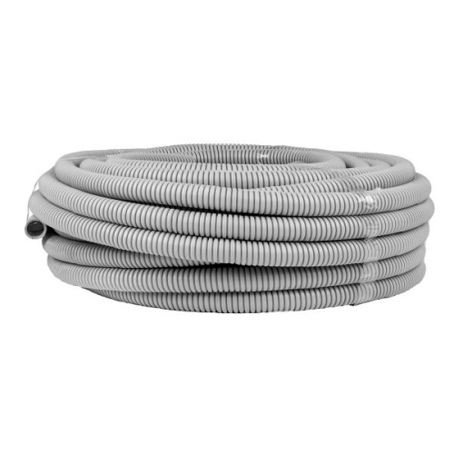 Труба гофр. ПВХ с протяжкой d25 мм (25 м) серая EKF-Plast Труба гофр. ПВХ с протяжкой d25 мм (25 м) серая EKF-Plast