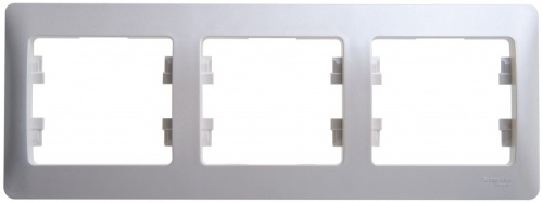 GLOSSA 3-постовая РАМКА, горизонтальная, ПЕРЛАМУТР