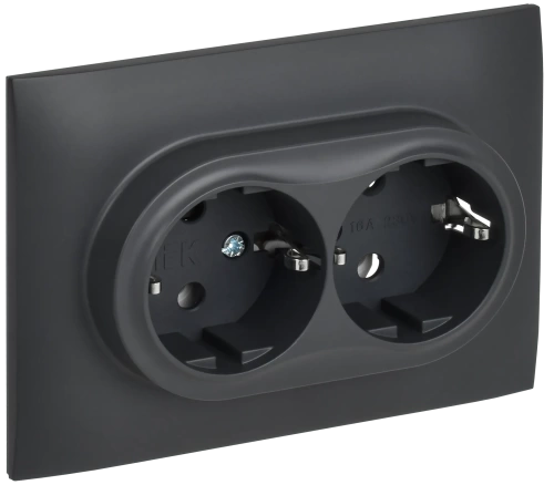 SKANDY Роз. 2-я с з/к без з/ш 16А сб. SK-R08T титан IEK