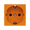 Розетка с з/к, со шторками(оранжевый) LK45 ( для выделения "чиcтого питания сети")