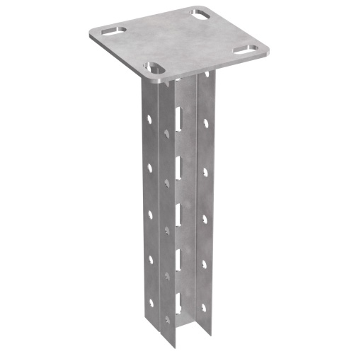 Стойка двойная потолочная для средних нагрузок 35х30х600 пятка 120х120 Промрукав