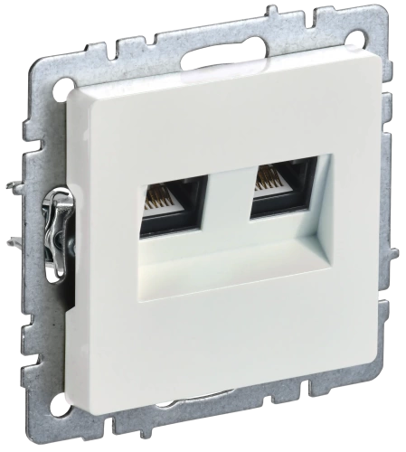 BRITE Роз. комп. 2-ая RJ45 кат.5E РК10-2-БрЖ жемч. IEK