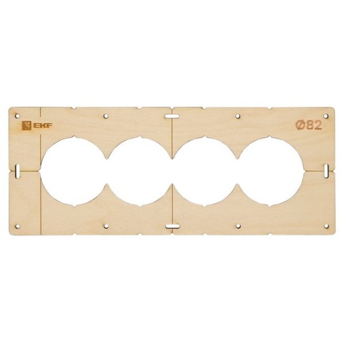 Шаблон для подрозетников c 4 отв. диам. 82 мм EKF Expert Шаблон для подрозетников c 4 отв. диам. 82 мм EKF Expert