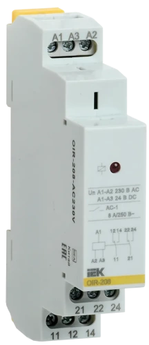 Промежут. реле.OIR 2 конт (8А). 230 В AC IEK