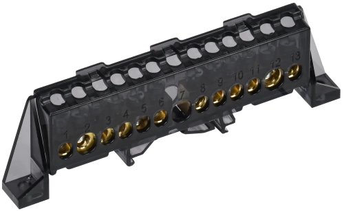 TEKFOR Шина N "ноль" в комб. изол. "Стойка" 8х12-6+6-Ч IEK