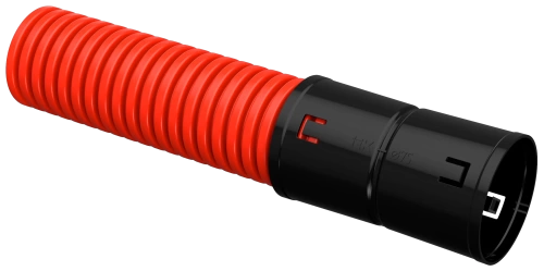 Труба гофр. двустенная ПНД d=75мм красная (100м) IEK