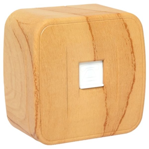 Розетка Phone 1-местная ОП Минск светлое дерево EKF