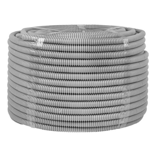 Труба гофр. ПВХ с протяжкой d16 мм (100 м) серая EKF-Plast Труба гофр. ПВХ с протяжкой d16 мм (100 м) серая EKF-Plast