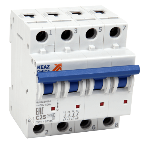 Выключатель автоматический модульный OptiDin BM63-4ND3-ОМ4-РЕГ