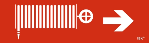 Этикетка самокл. 310х90мм "Пож. кран/стр. направо" IEK