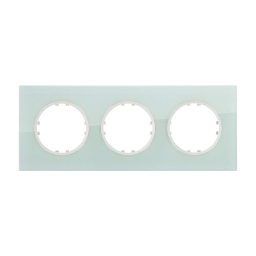 Рамка 3-постовая квадрат из натурального светлого стекла Vintage