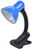 Светильник настол. 1001 на прищепке Е27 синий IEK