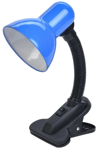 Светильник настол. 1001 на прищепке Е27 синий IEK Светильник настол. 1001 на прищепке Е27 синий IEK