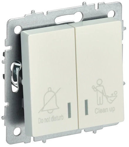 BRITE Выключ. 2-кл. с инд. отел. 10А ВС10-2-9-БрЖ жемч. IEK