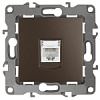 12-3105-13 Эл/ус ЭРА Розетка телефонная RJ11, IP20, Эра12, бронза