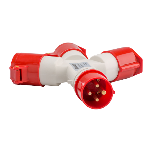 Адаптер силовой трехлучевой 1013-14-16А-6h-380AC-3P+PE-IP44 Адаптер силовой трехлучевой 1013-14-16А-6h-380AC-3P+PE-IP44