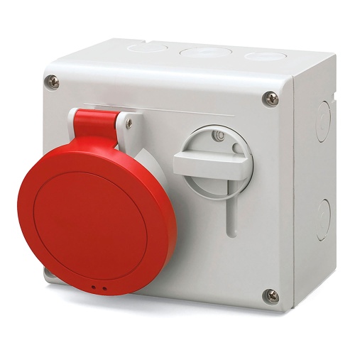 Розетка настенная с мех-ой блокировкой и верхним расположением разъема IP44 16А 3P+E+N 400В (упак. 1 шт) Розетка настенная с мех-ой блокировкой и верхним расположением разъема IP44 16А 3P+E+N 400В (упак. 1 шт)