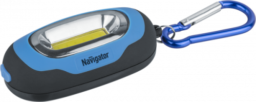 Фонарь Navigator 93 659 NPT-KC07-B-2CR2032 брелок пласт.1COB LED(1Вт) 3 реж.син