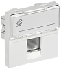 Розетка для "ПРАЙМЕР" телефонная RJ-11 кат.3,  2 модуля. РКФ-20-00-П (упак.10шт) ИЭК.