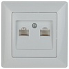 4-304-01  Intro Розетка информационная 2xRJ45, СУ, Solo, белый